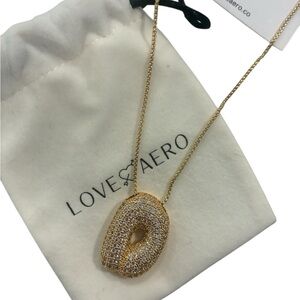 Gold Initial D Statement Necklace BRAND NEW